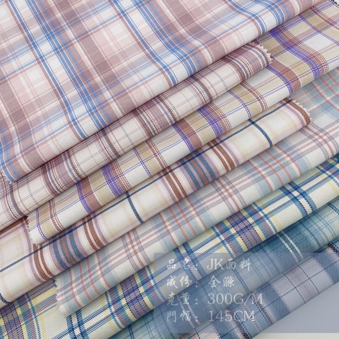 山楂树成品布 jk格子面料格子布 全涤领带领结餐桌布现货批发