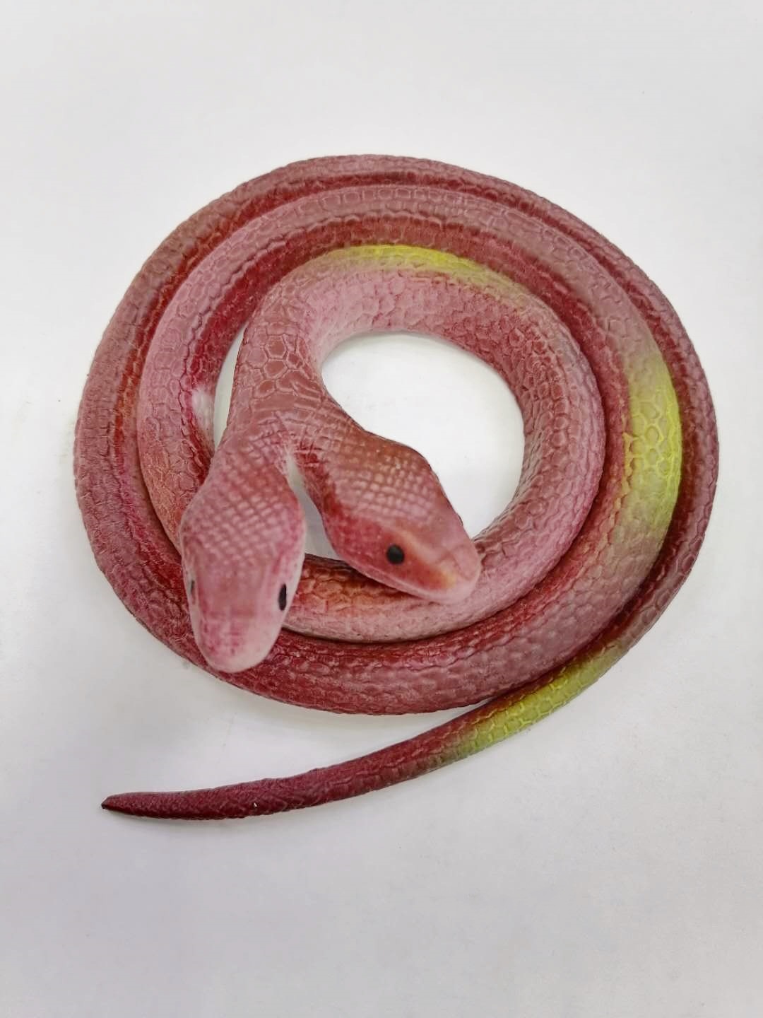 厂家直销75cm双头整蛊仿真玩具假蛇新奇特玩具橡胶双头蛇 tpr材质