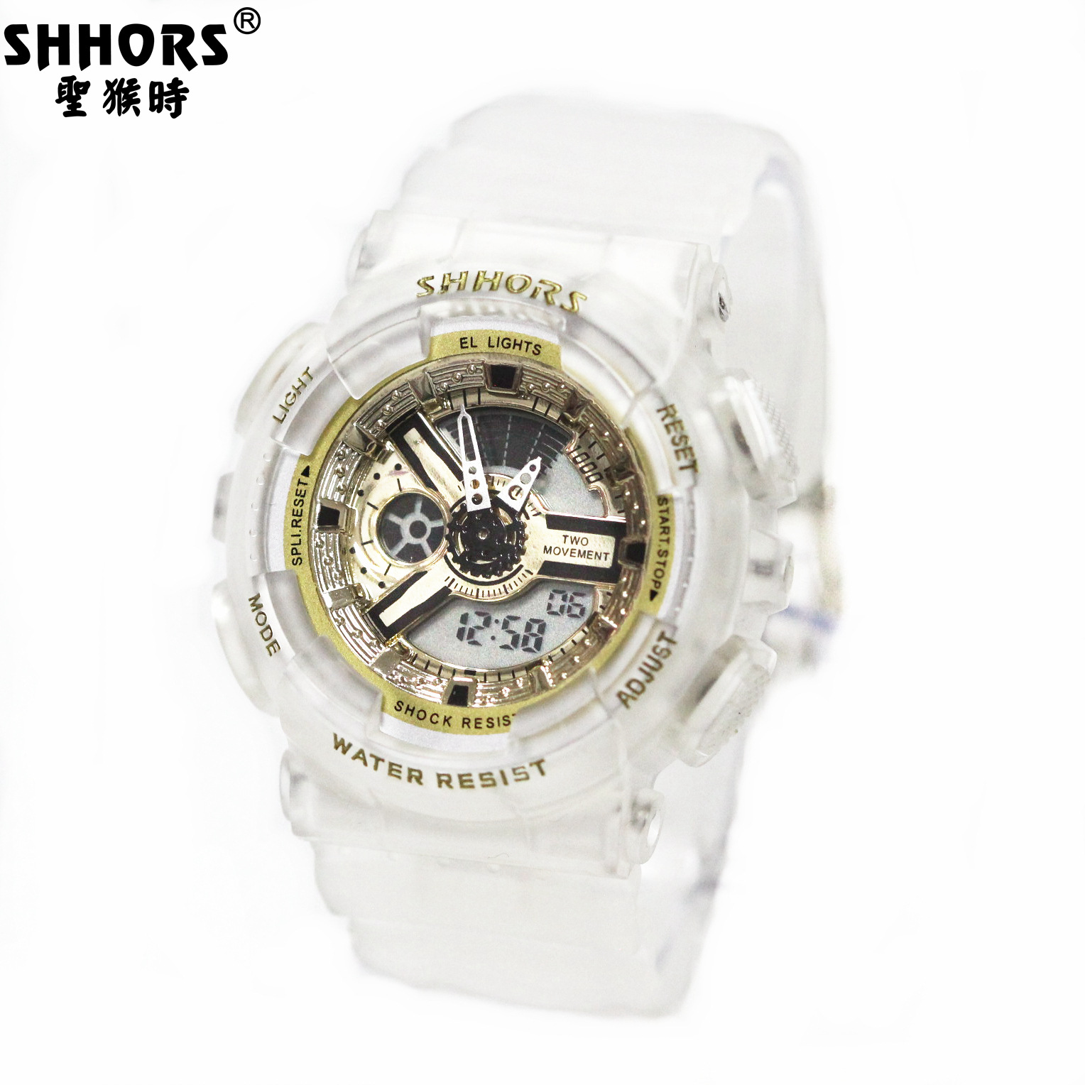 圣猴时shhors 撞色 同步机学生 电子手表