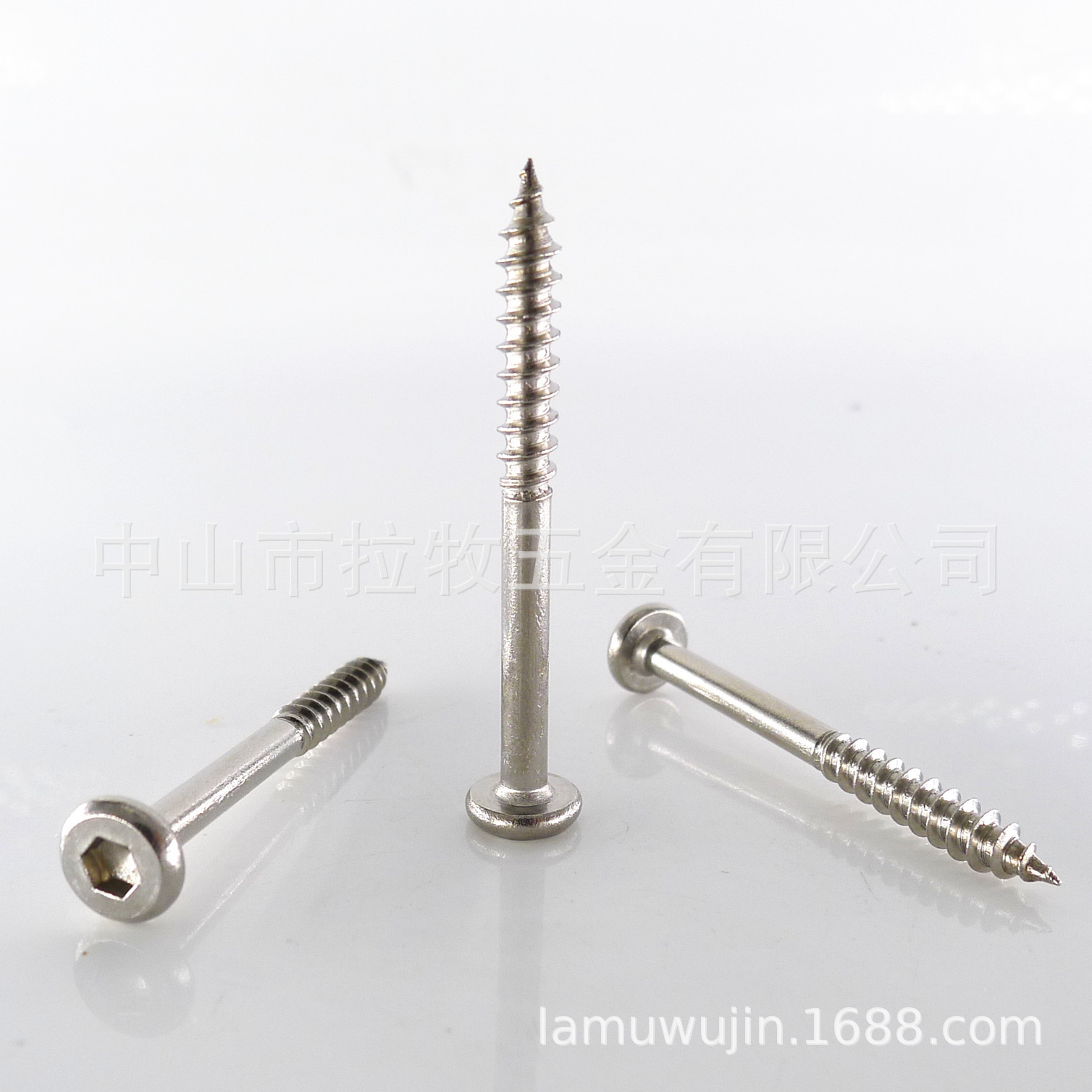304不锈钢平圆头自攻螺丝 倒边内六角自攻钉 家具纤维钉m5*50非标