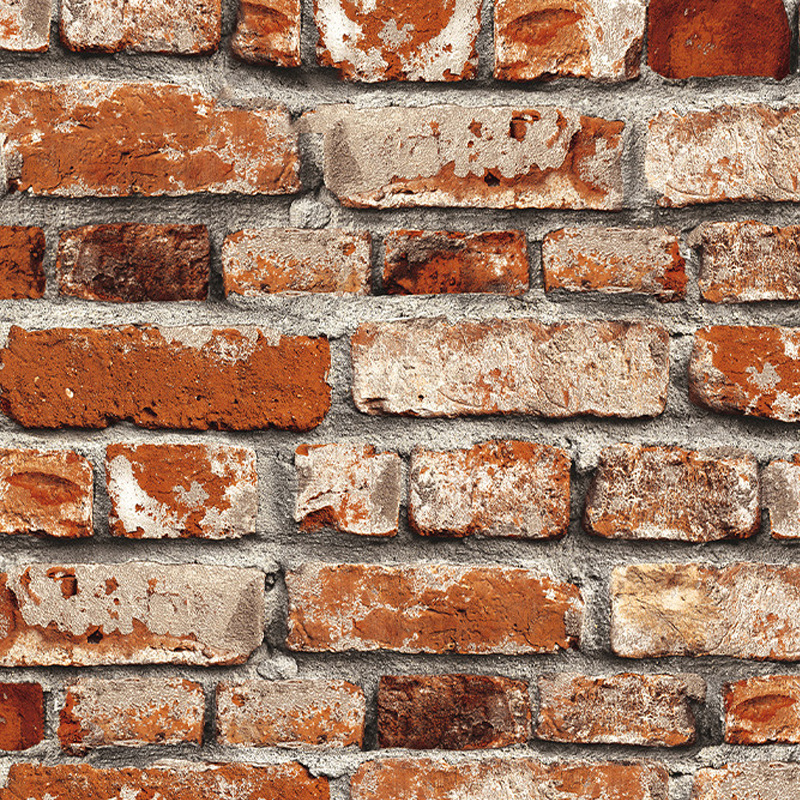 复古怀旧仿砖纹砖块砖头墙纸水泥loft做旧工业风网吧网咖红砖壁纸