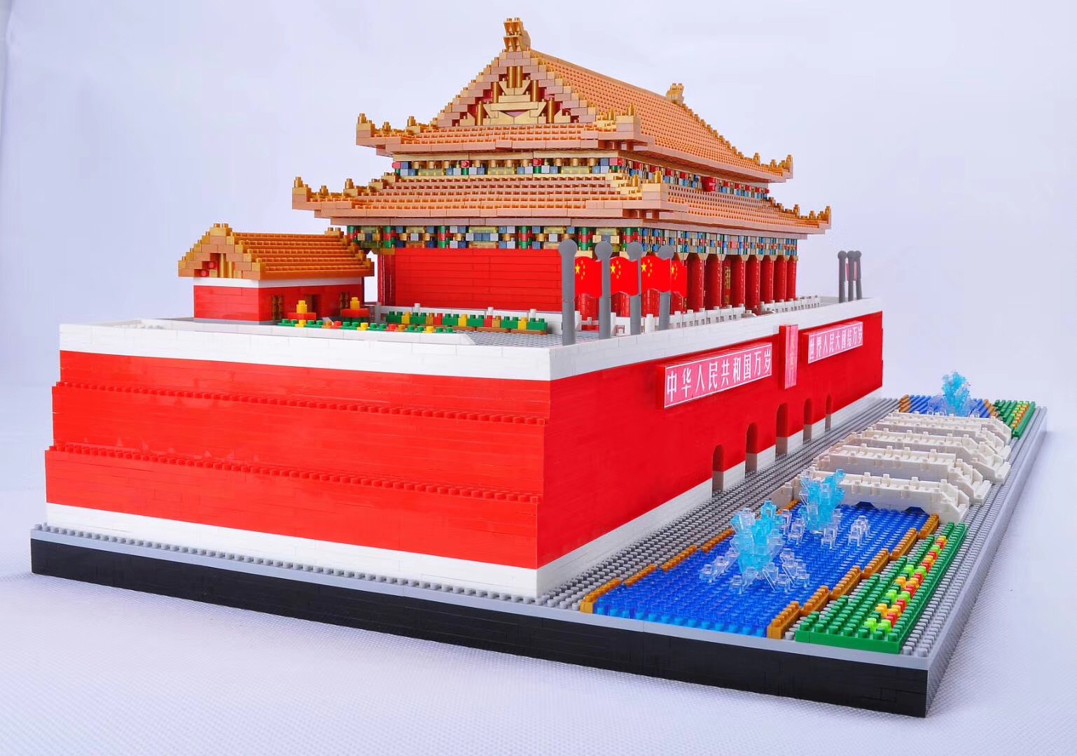 包邮世界名建筑模型系列微钻颗粒积木高难度拼装玩具兼容乐高跨境