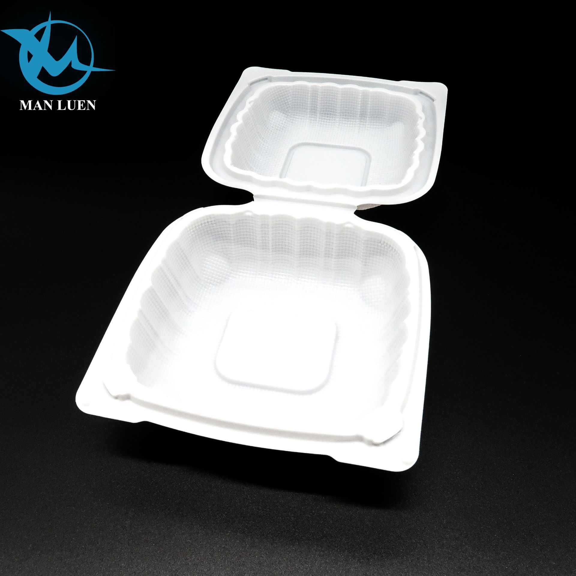 一次性pp塑料可降解翻盖外卖打包饭盒6寸餐盒餐具