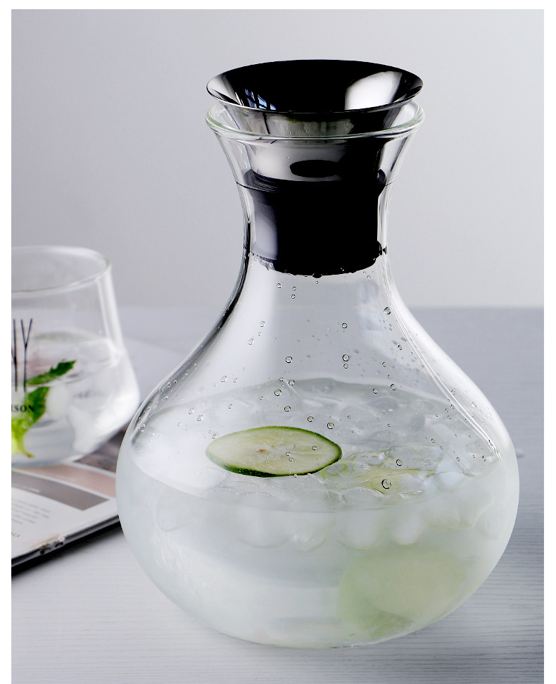 北欧solo创意耐高温玻璃凉水壶冷水壶家用套装大容量凉白开凉水杯