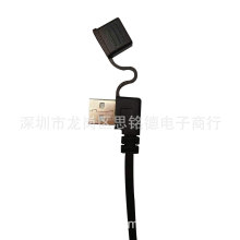 USB面条线 USB发热片用线 带防尘帽USB电源线 USB弯头连接线