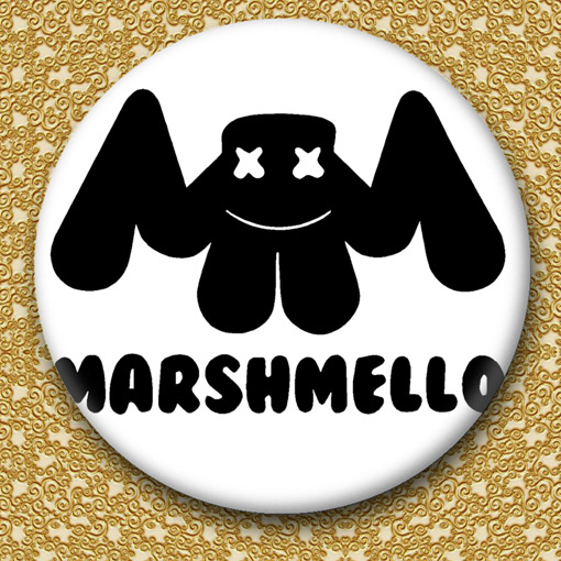marshmello棉花糖百大dj电音徽章礼品礼物胸章饰品挂饰