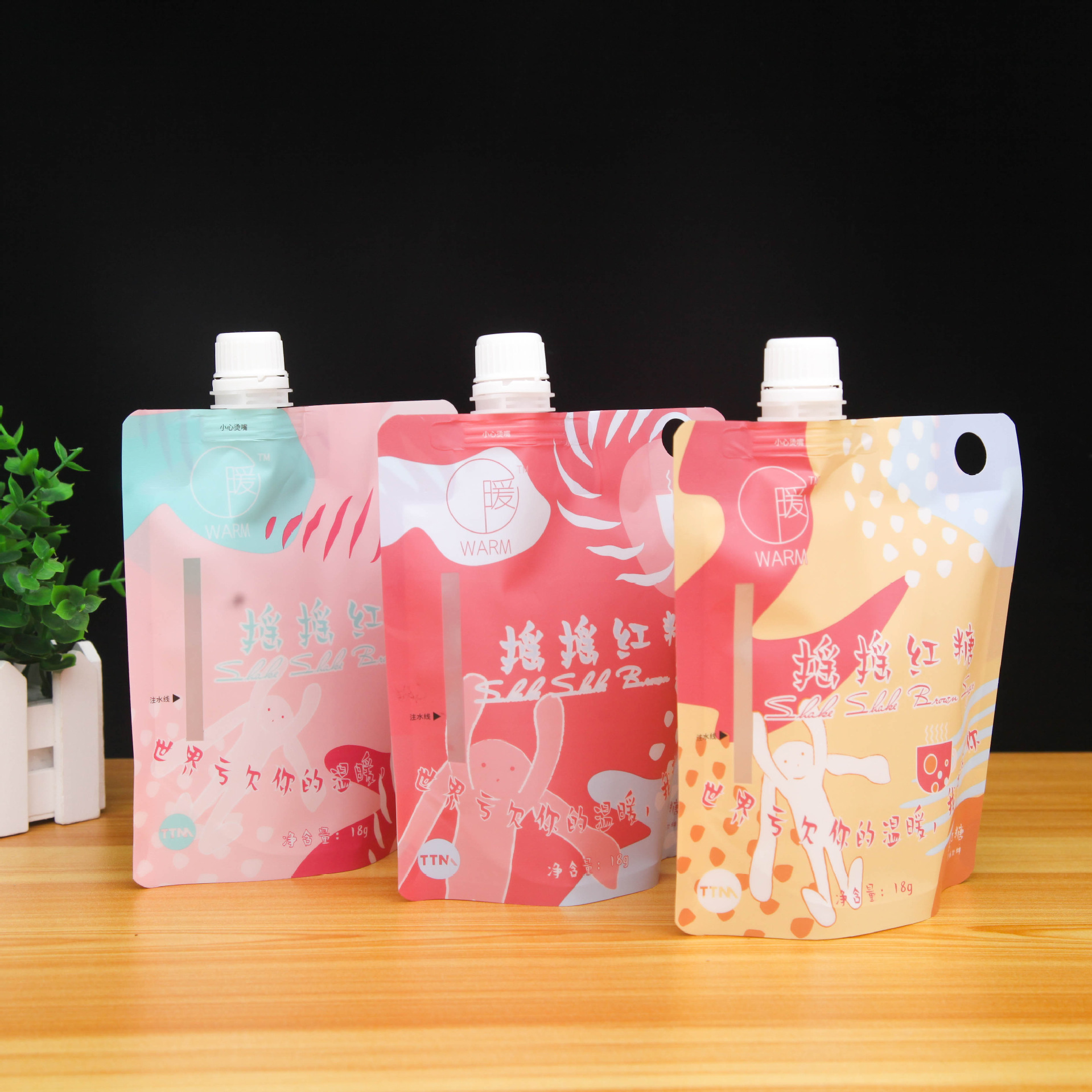彩印塑料面膜果冻果汁软包装袋 铝箔异形液体塑料吸嘴袋定制logo