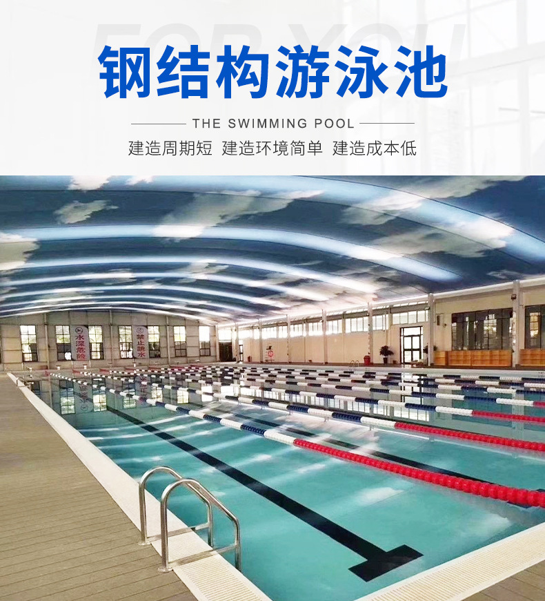 厂家供应钢结构泳池 可拆式家庭别墅游泳池 拼装式培训游泳池