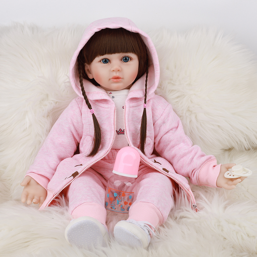 60cm洋娃娃 布身仿真婴儿重生娃娃玩具silicone reborn doll
