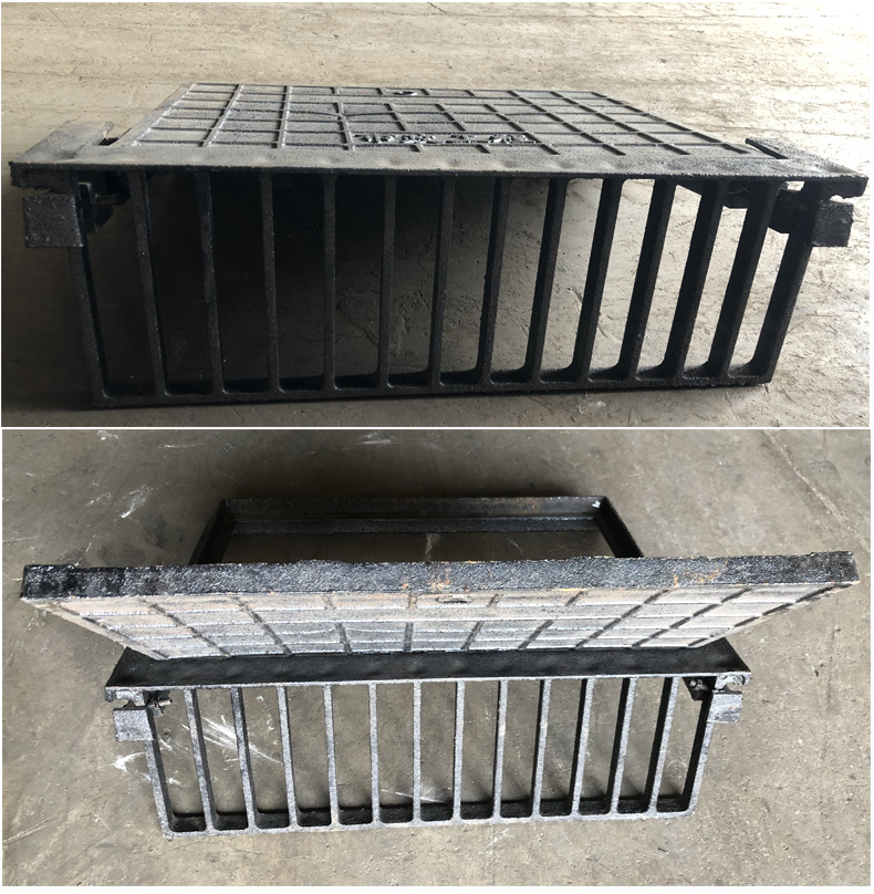 厂家供应侧边方井三件套中号球墨铸铁制作路边方井套篦
