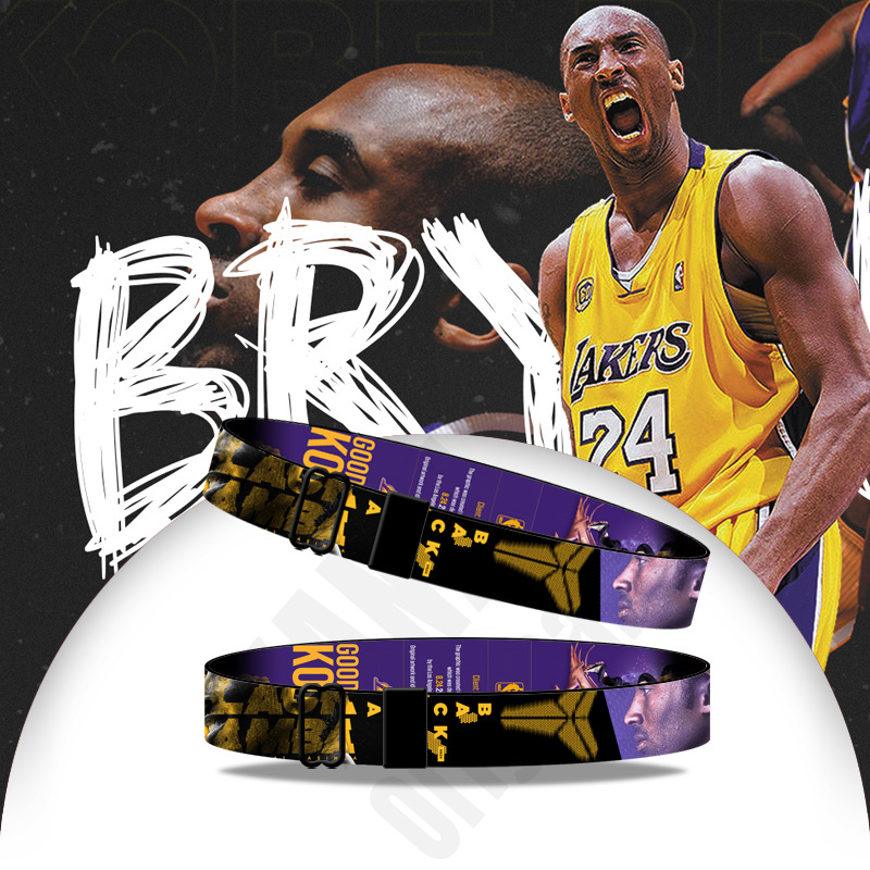 科比 黑曼巴腕带欧美球星 织带手环 成人儿童