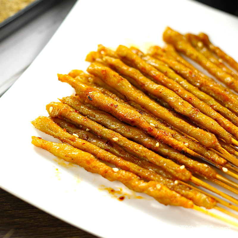 铁板网红小面筋串烧烤手工条状半成品夺命烧烤小串油炸商用3000串