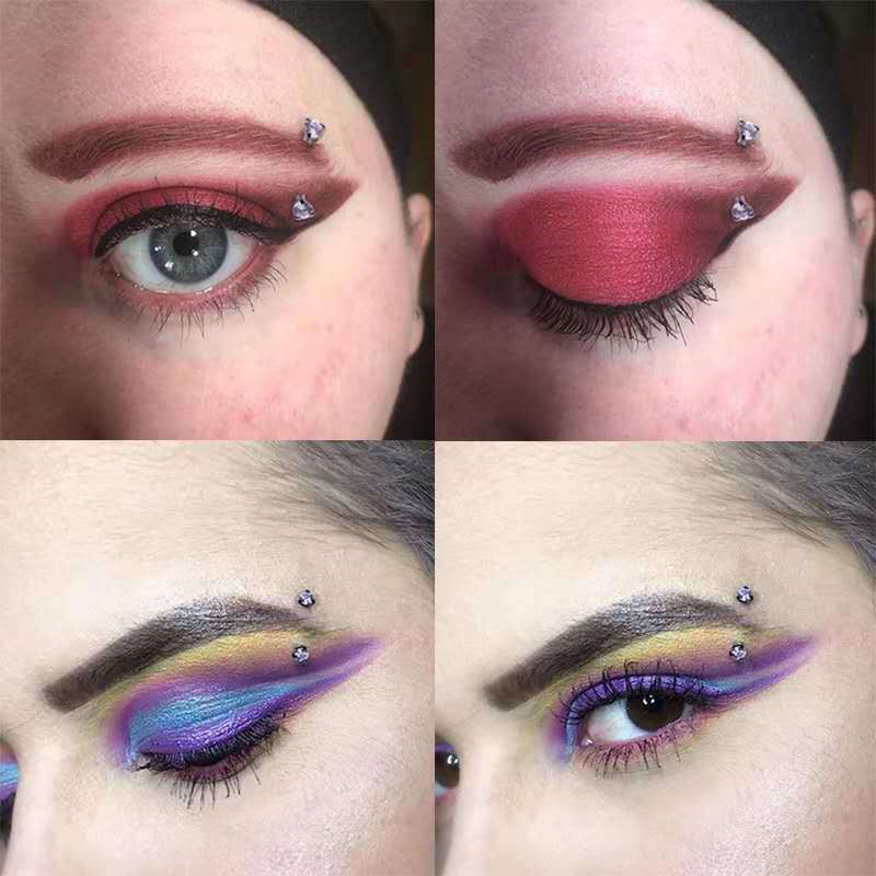 厂家直销欧美眉钉人体穿刺钛钢眉环双3mm五角星锆石个性弯杆饰品