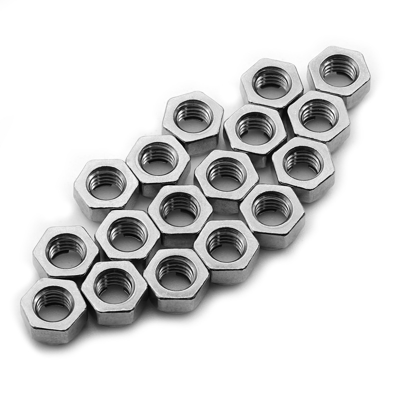 304不锈钢外六角金属锁紧螺母 m5精密插片式自锁防脱防松螺帽螺母