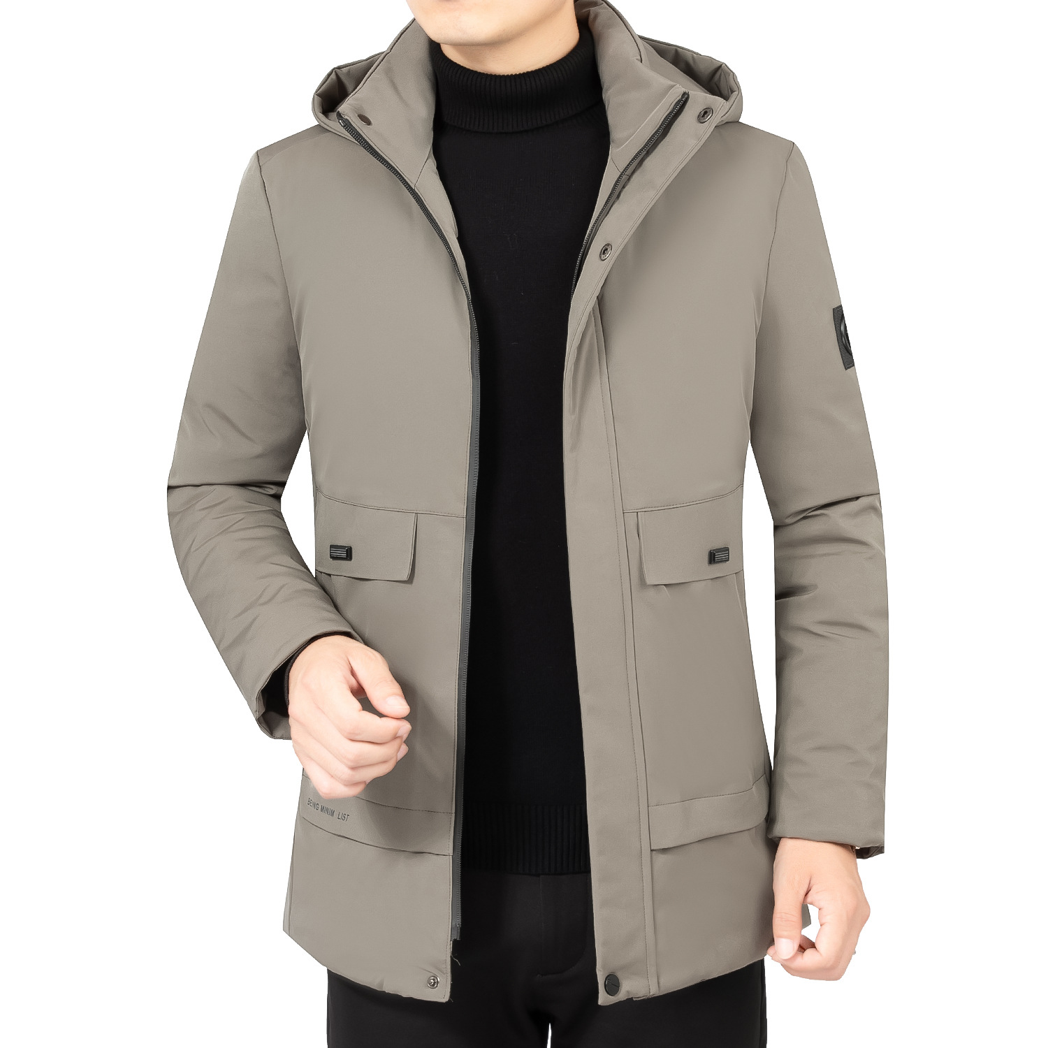 花公子冬装外套男2020新款男士棉服冬天保暖韩版羽绒棉衣中长款