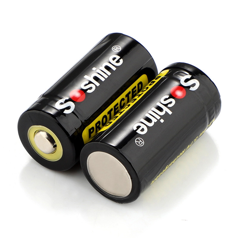 1节cr123电池16340锂电池3.7v带保护容量700玩具按摩器手电筒电池