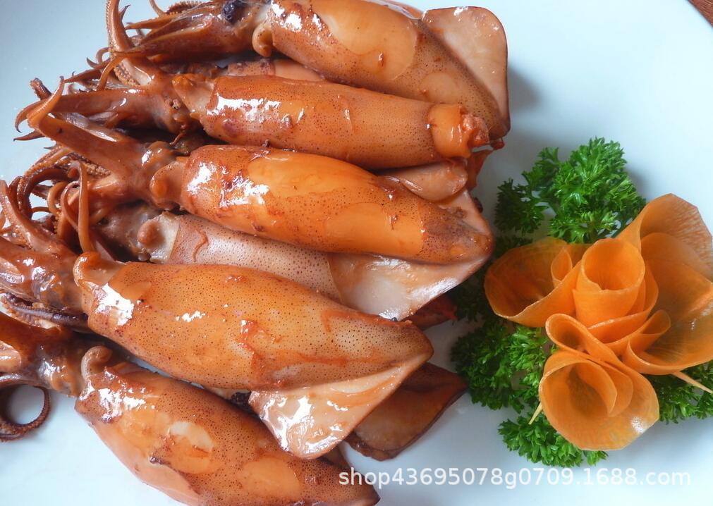 熟冻全籽羔尤鱿鱼鲜鱿膏鱿鱼 冷冻鱿鱼糕鱿500g/盒 约20只/盒熟冻