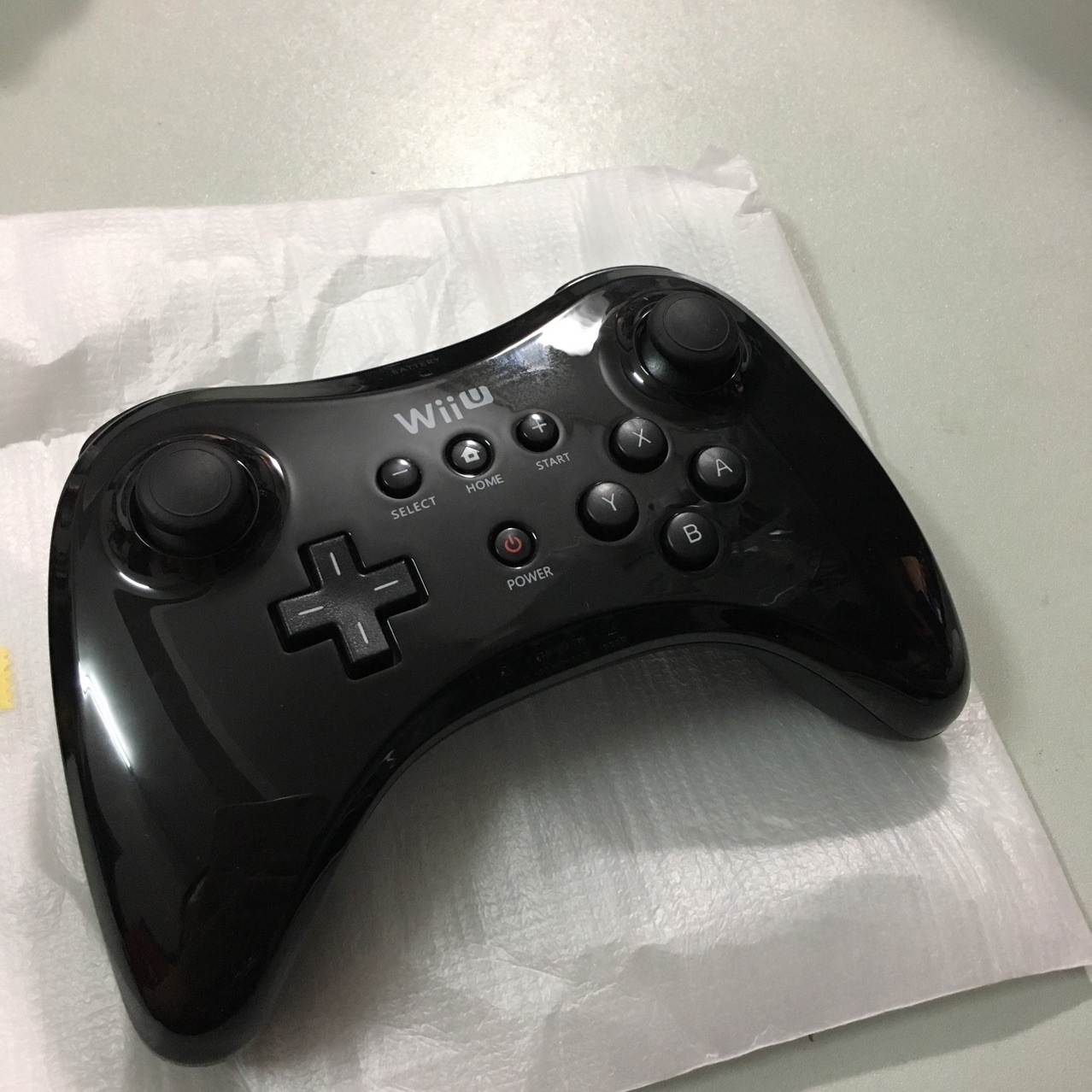 任天堂wiiu经典por手柄牛角手柄 游戏无线震动手柄 裸装 送数据线