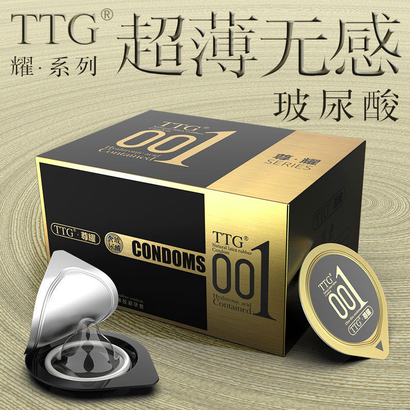 ttg玻尿酸超薄001正品男用持久颗粒螺纹安全套性用品夫妻代发
