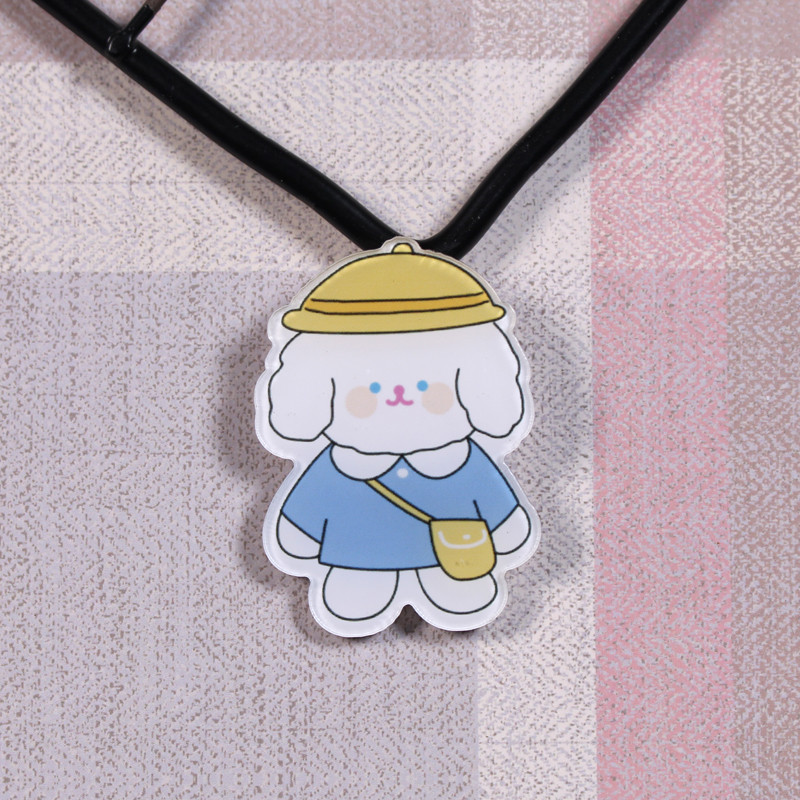 Soft and Adorable Bear Badge Cute Cartoon Acrylic Brooch Clothing Bag Accessories Accessories E-Commerce Gift