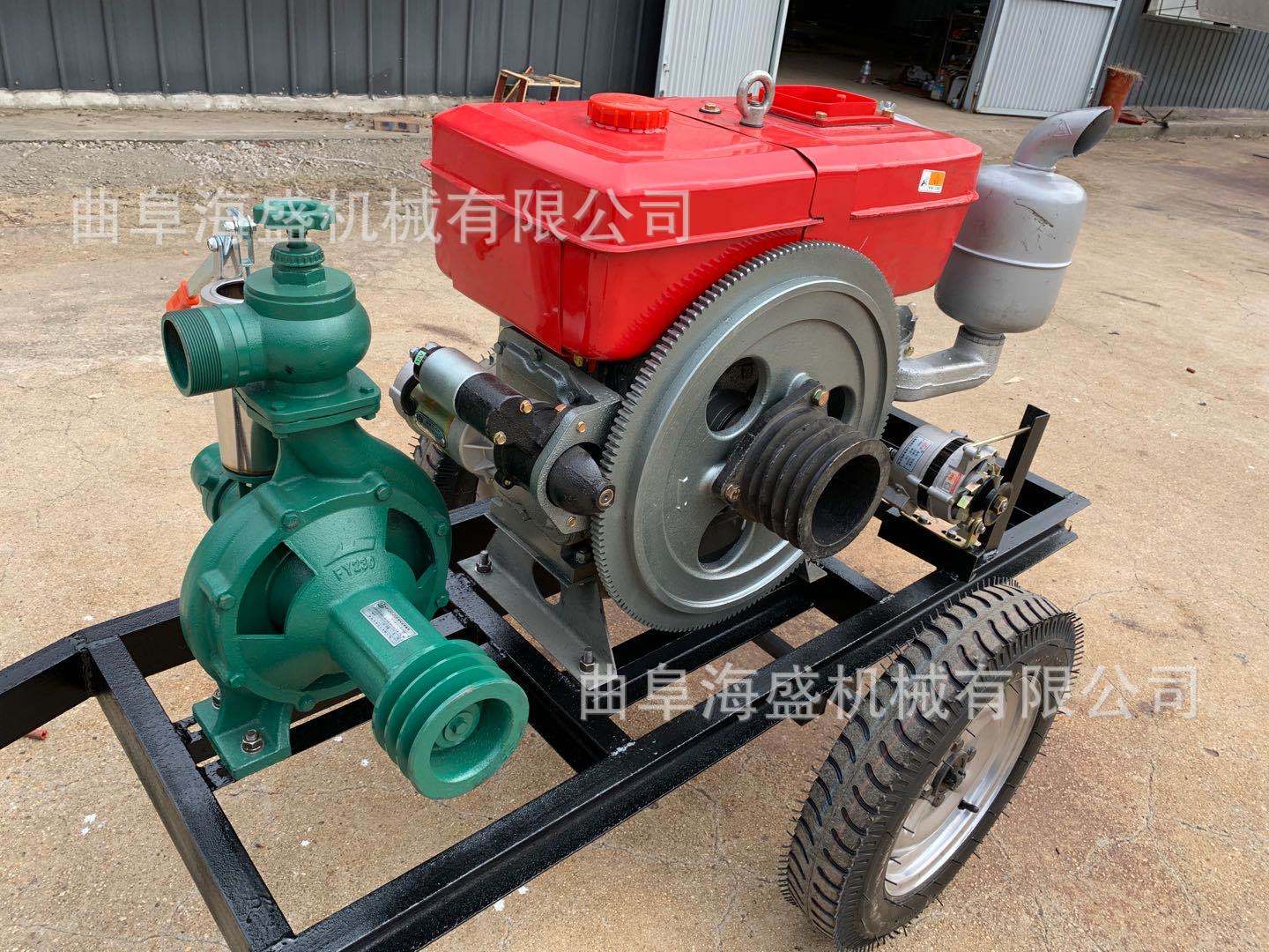 工业排水3寸抽水泵 抗洪救灾柴油水泵 100米扬程柴油铸铁抽水泵