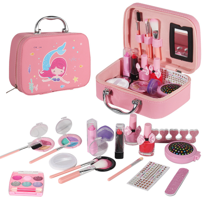 Cross-Border Children's Cosmetics Toys Girls' Makeup Toys Handbag Set Play House Gifts Amazon Hot Sale