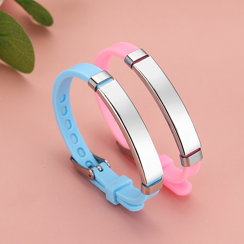 Douyin Online Influencer Popular Children's Anti-Lost Multi-Color Titanium Steel Silicone Bracelet Cross-Border Amazon Luminous Bracelet