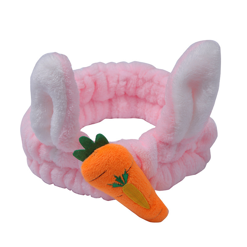 Korean Style Internet Celebrity Hair Band Female Cute Carrot Student Face Wash Makeup Apply a Facial Mask Hair Accessories Sweet and Simple Headband