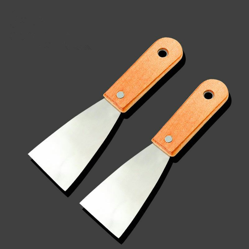 2寸木柄碳钢油灰刀 批灰刀清洁铲 腻子铲炒饭铲刀 铁铲子油漆抹刀