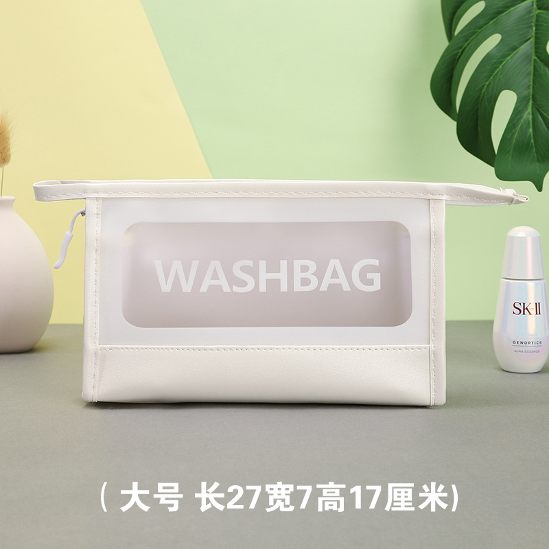 New Waterproof Transparent Pvc Cosmetic Bag Net Red Bag Travel Carrying Case Large Capacity Wash Bag Storage Bag