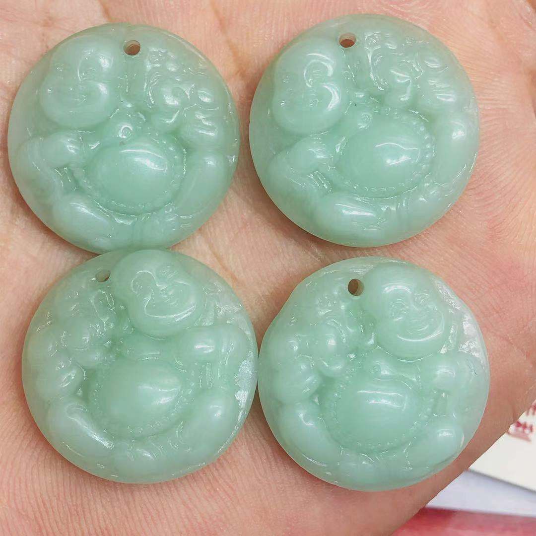 厚秀新品仿玉材料水晶挂件小佛像吊坠钥匙圈配件项链吊坠