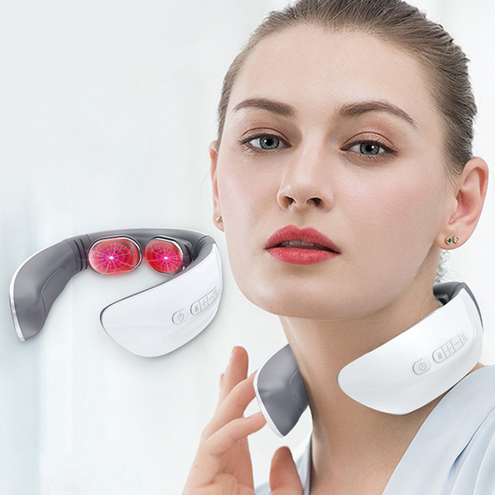 颈椎按摩器多功能家用智能电脉冲脖子按摩仪护颈部理疗仪cg995