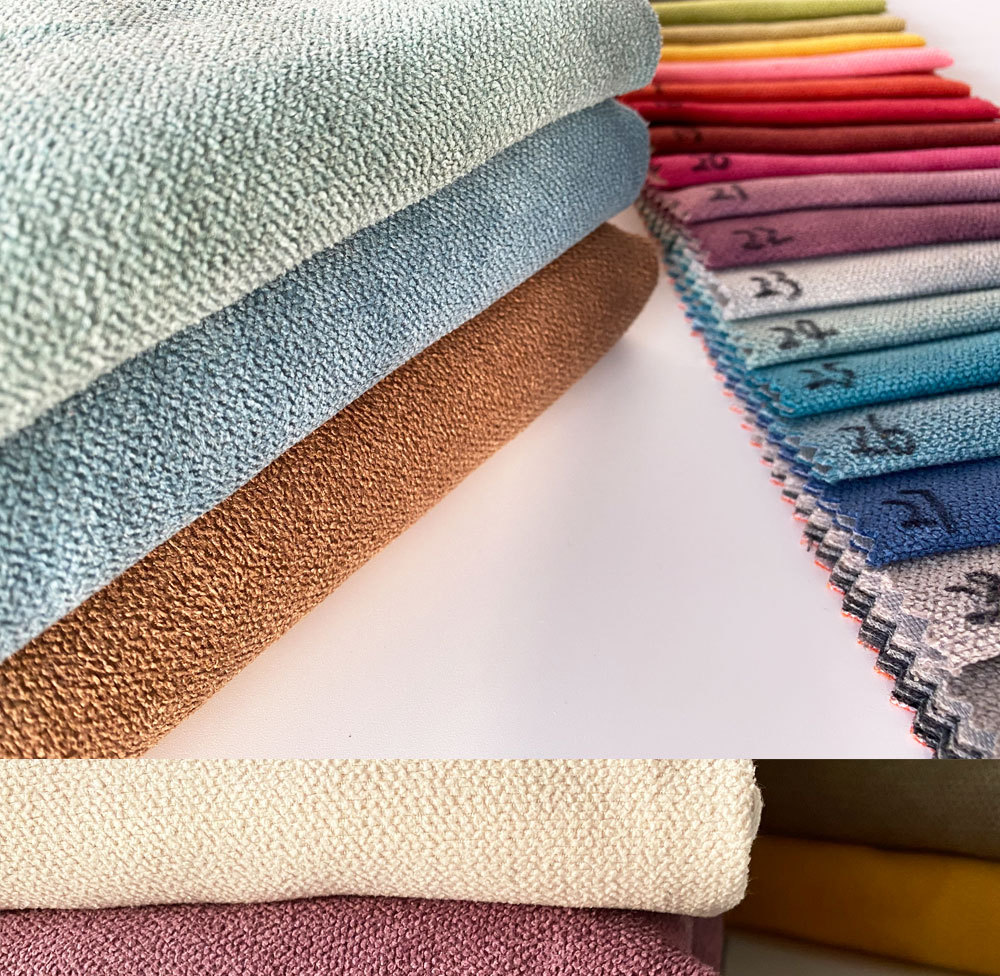 沙发布料 冰雪绒针织纯色雪花绒布 短毛颗粒绒抱枕软包拉毛布料