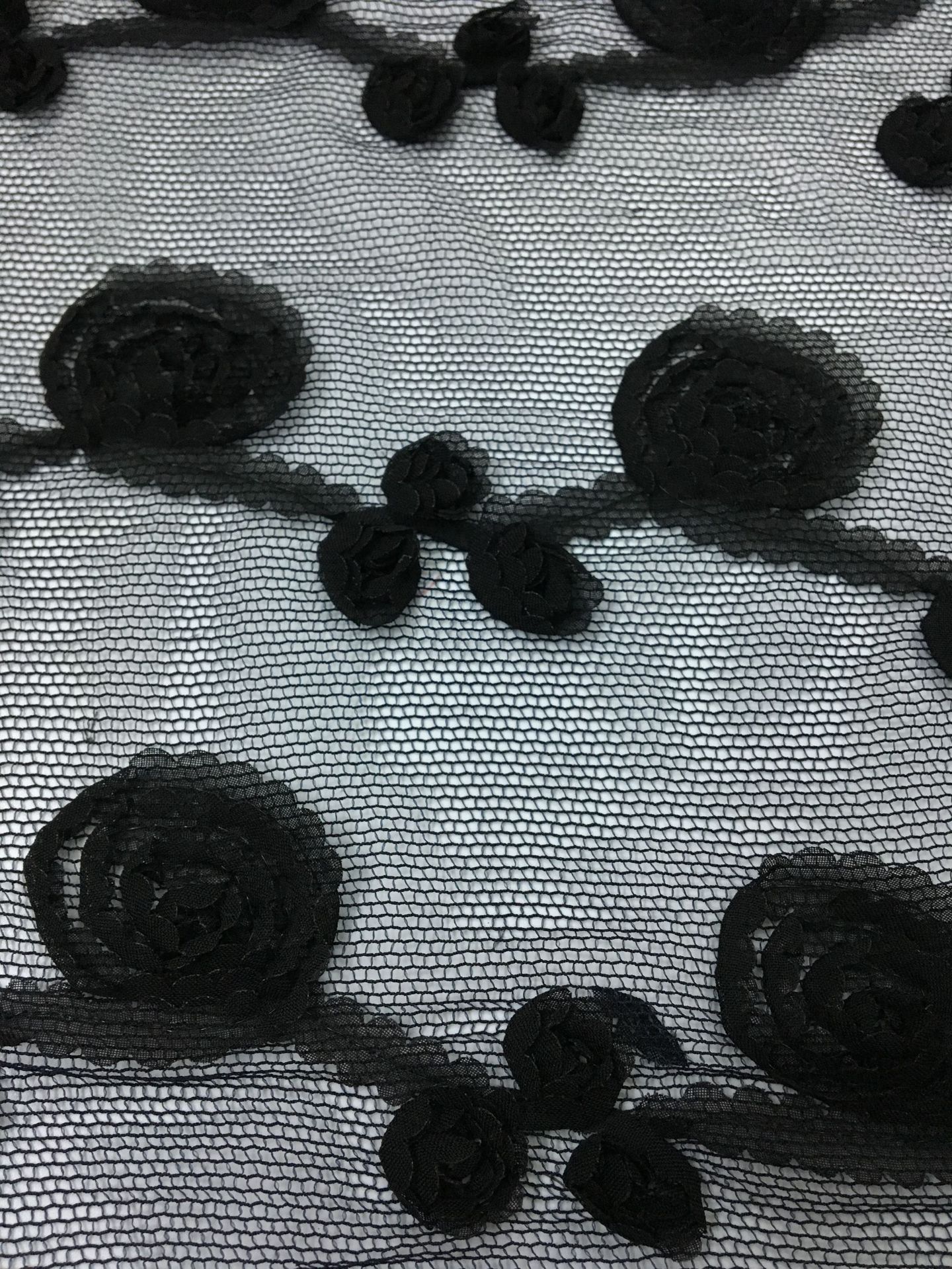 高档品质经典盘带立体镂空绣女装婚纱裙布料连衣裙布料