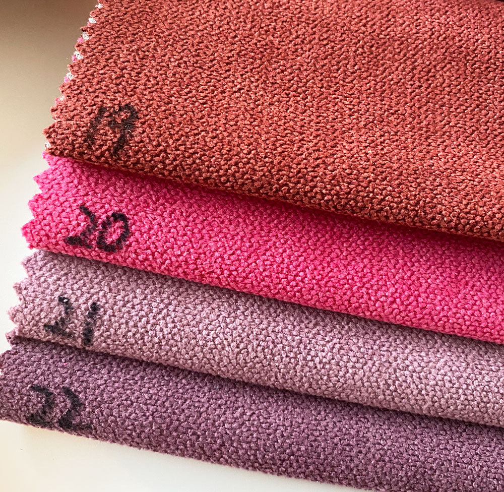 厂家直供2021款雪花绒针织布拉毛布纯色绒布短毛颗粒绒沙发布面料