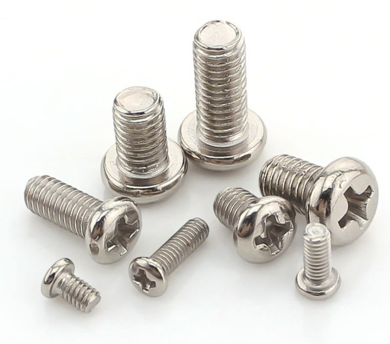 圆头螺丝 镀镍pm十字圆头机牙螺丝 盘头机丝螺丝钉m1-m2-m3-m4