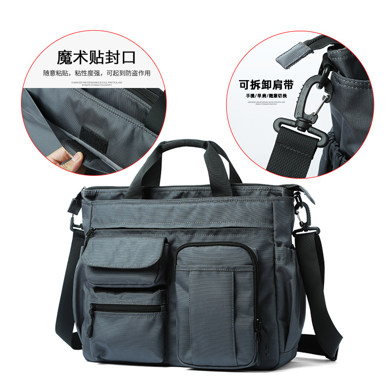 Messenger Bag Men's Fashion Brand Travel Business Trip Large Capacity Shoulder Bag Men's Bag Multifunctional Tote Leisure Student Backpack