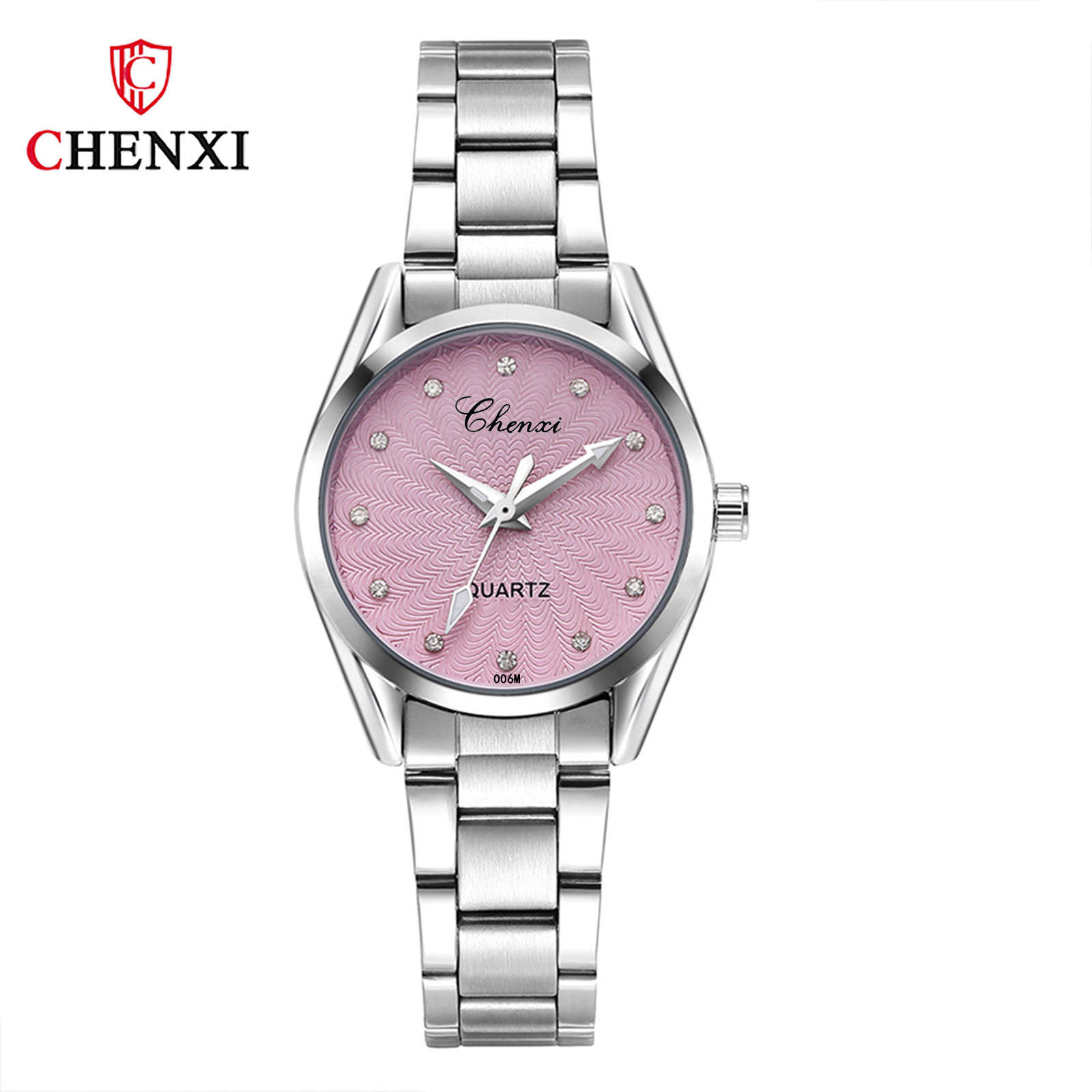 晨曦品牌时尚女表钢带006m手表 广东产地地摊货源批发韩版女士表