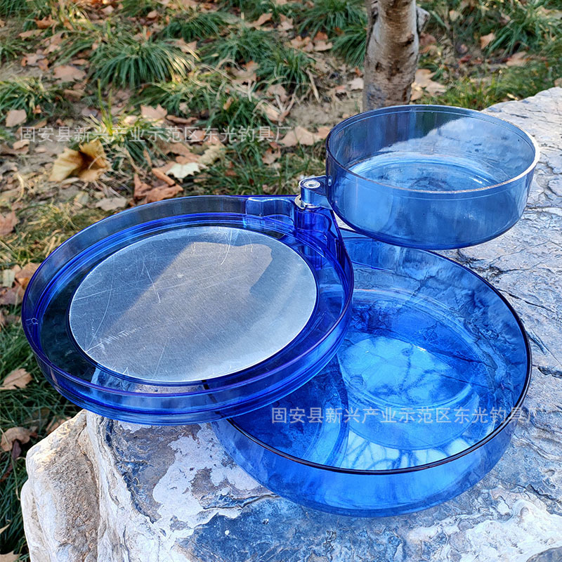 批发透明灰色拉饵盘强磁拉饵盘 台钓拉饵盒三色可选钓箱饵料盒