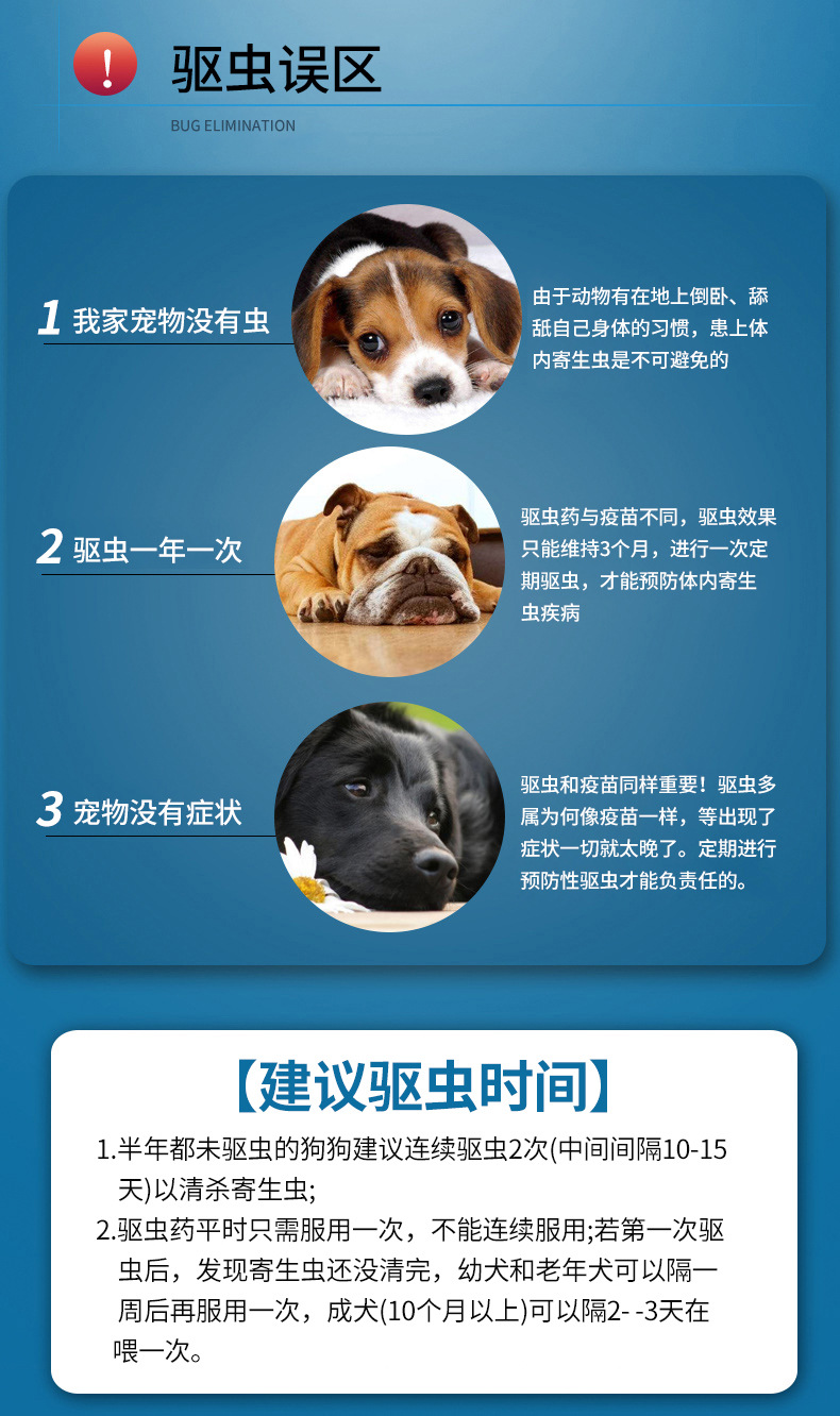 狗狗体内打虫幼犬成犬驱虫片驱虫药 雷米高驱虫药一粒清
