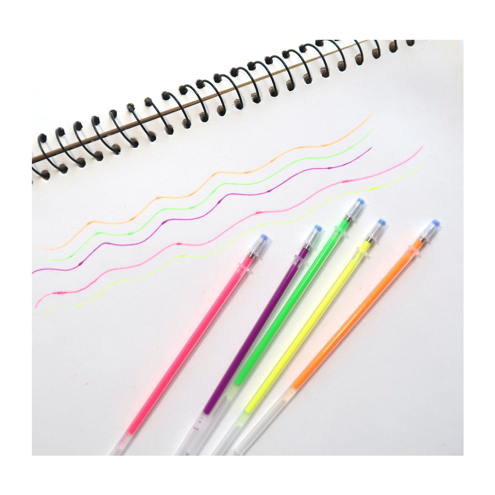 创意五色荧光笔芯替芯 高光绘画笔芯 学生涂鸦绘画笔