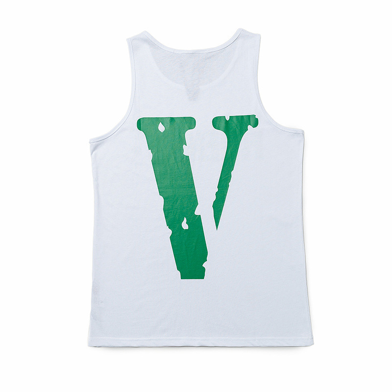 欧美潮牌friends高质量背心男女情侣款创意绿色大v印花百搭背心男