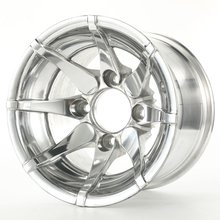 厂家直销 10寸抛光沙滩车 高尔夫球车铝轮 铝合金轮毂