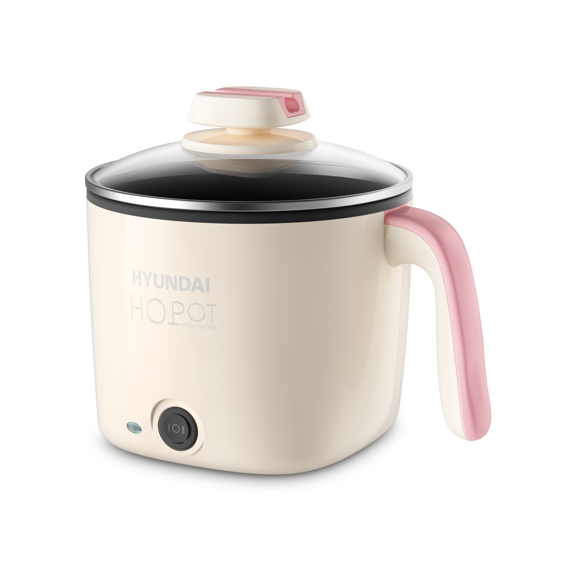 韩国现代1.5l多功能电热锅学生宿舍电煮锅迷你电蒸锅电火锅