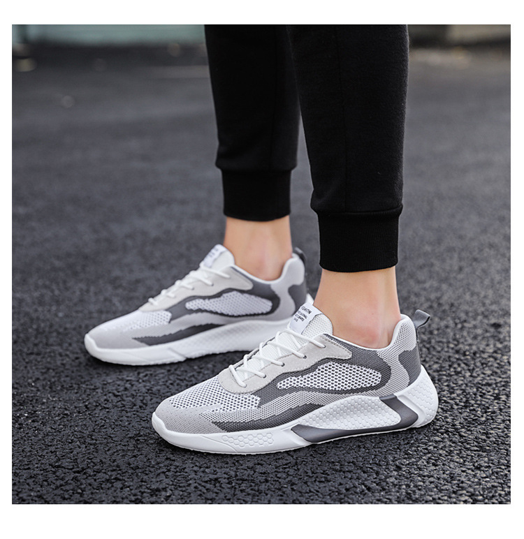 2020新款飞织运动风休闲鞋青年时尚潮鞋新风尚韩版透气舒适男鞋潮