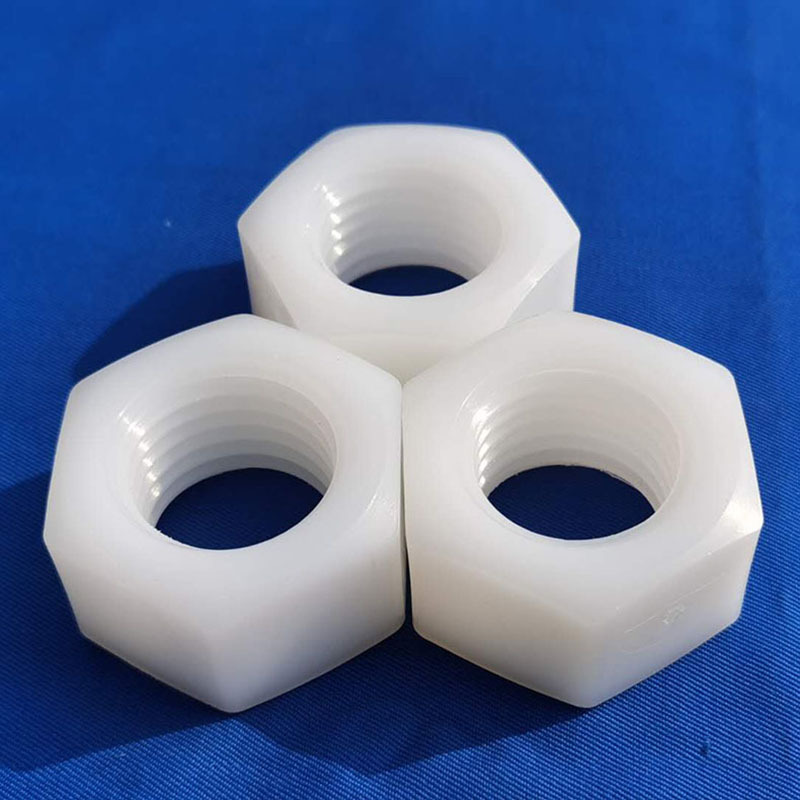 厂家现货尼龙六角螺母白色 木工家具连接件注塑塑料螺母绝缘螺母