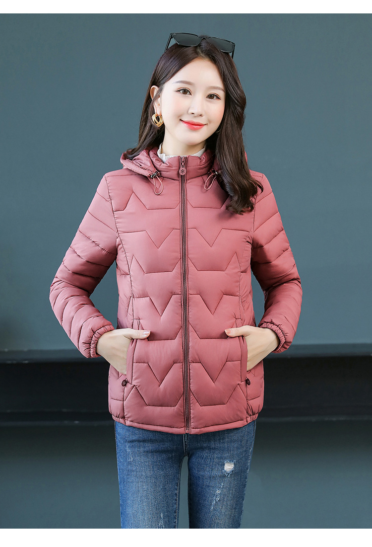 中老年女妈妈冬装轻薄羽绒棉服短款中年棉衣外套秋冬小棉袄40岁50