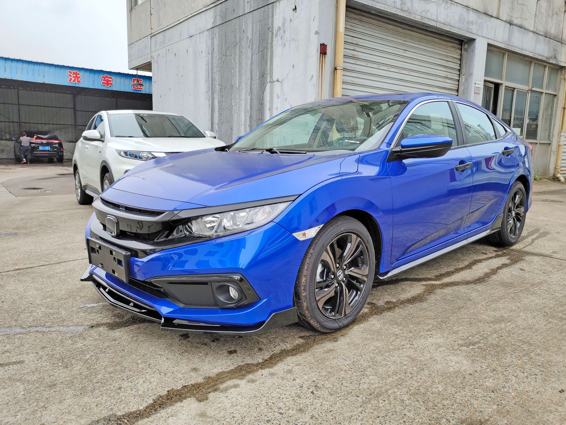 适用16-19款本田思域改装前铲装饰前唇小包围外饰包角护角尾翼