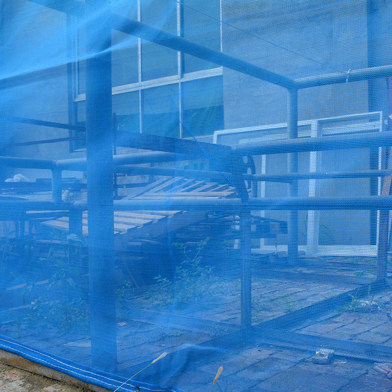 大连蓝色安全网 建筑工地防护安全立网密目式安全网 阻燃密目网