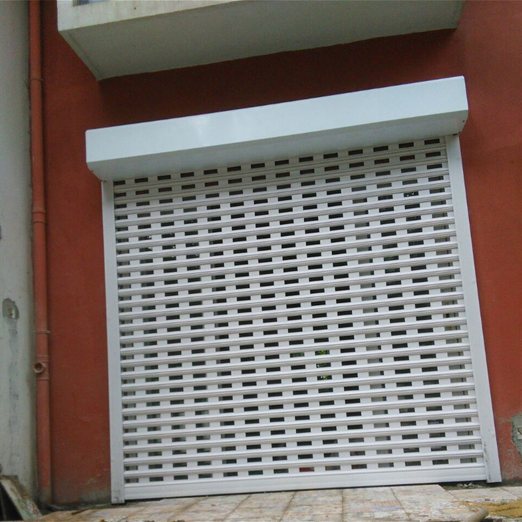 高档家用铝合金卷帘门厂家定做阳台防盗通风透光电动遥控欧式卷闸